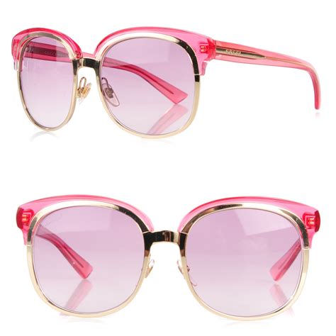 women's pink gucci sunglasses|gucci pink clear glasses.